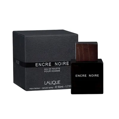Produktbild von Lalique Encre Noire Eau de Toilette, 50ml - Herren Parfüm, holziger Duft, langanhaltend, männlich, eleganter Flakon, Luxusmarke