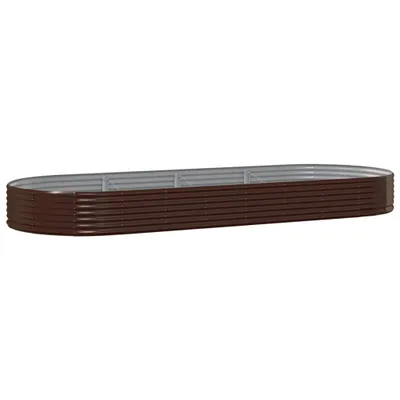 Immagine prodotto di vidaXL Letto rialzato in acciaio zincato 373x140x36 cm Marrone
