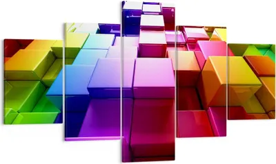 Produktbild von Bild auf Leinwand - Leinwandbild - Abstrakt bunt entwurf muster - 125x70cm - Wand Bild - Wanddeko - Leinwanddruck - Bilder - Kunstdruck - Wanddekoration - Leinwand bilder - Wandkunst - EA125x70-2174