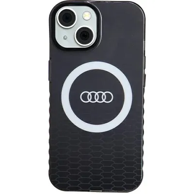 Produktbild von Audi IML Big Logo MagSafe Case iPhone 15 / 14 / 13 6.1" schwarz hardcase AU-IMLMIP15-Q5/D2-BK Schutzhülle