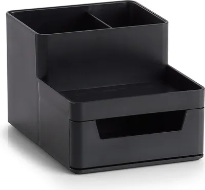 Immagine prodotto di Zeller 18191 Zeller Schreibtisch-Organizer Utensilien schwarz Kunststoff 4 Fächer 15,3 x 11,2 x 9,3 cm