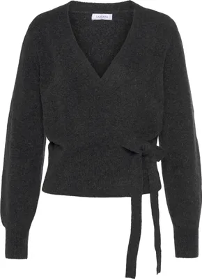 Produktbild von LASCANA Wickelstrickjacke Anthrazit Größe 36/38