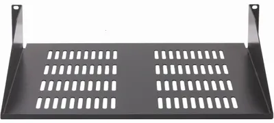 Produktbild von Rockstable 2 HE 19" Fachboden, Regalboden, Stahl, Schwarz, 1 Stück(e), 2,37 kg