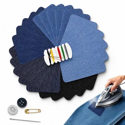 Jeanspatches zum Aufbügeln, 5 Farben, 25 Stück, langlebig
