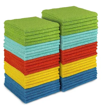 Produktbild von Mikrofaser Reinigungstücher 50 Stück 30x30cm Mehrfarbig