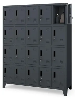Produktbild von Metallschrank mit Fächern, 1360 x 1720 x 450 mm, anthrazit
