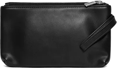 Obrázek produktu pro Kožená peněženka se dvěma kapsami na zip, rozměry 15x9x2 cm, vhodná pro mince a karty