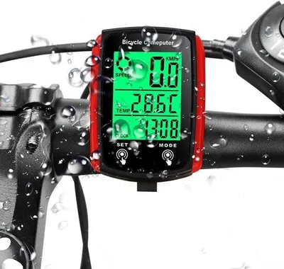 Zdjęcie produktu dla Komputer rowerowy z wyświetlaczem LCD - Wodoodporny, przewodowy licznik prędkości - Wiele funkcji