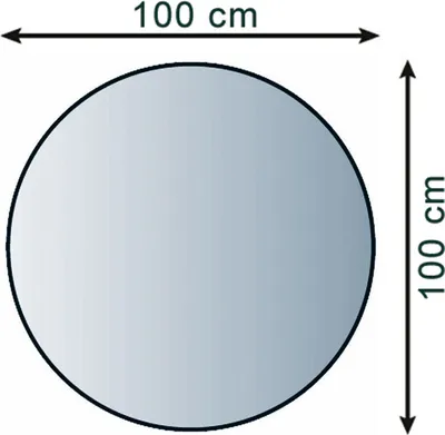 Produktbild von Glasbodenplatte, Bodenschutzplatte, Glasvorlegeplatte, 8mm, rund, Durchmesser 100cm