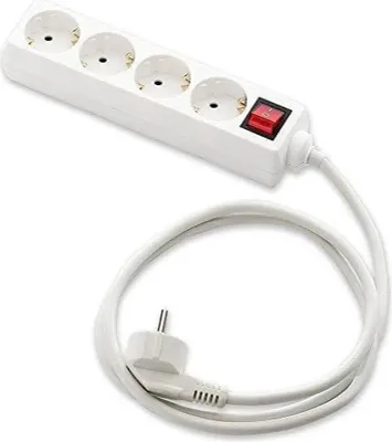 Produktbild von Famatel Schließen Sie Die 4-fach-steckdosenleiste Mit Weißem Schalter An 1.5 M Weiß One Size / EU Plug 220V Weiß One Size