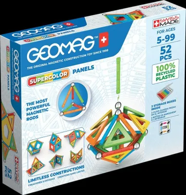 Zdjęcie produktu dla Geomag SuperColor Panels Recycled, Zabawka z magnesem neodymowym, 5 lat(a), Wielobarwny