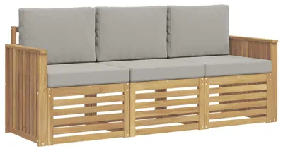Imagen del producto de vidaXL: Juego de cojines para sofá, madera maciza de acacia