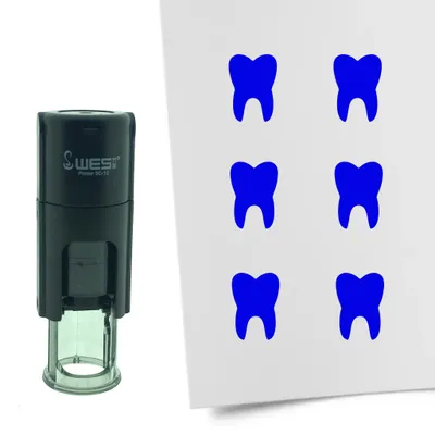 Obrázek produktu pro CombiCraft Stamp Tooth nebo Molar 10mm kulatý - modrý inkoust