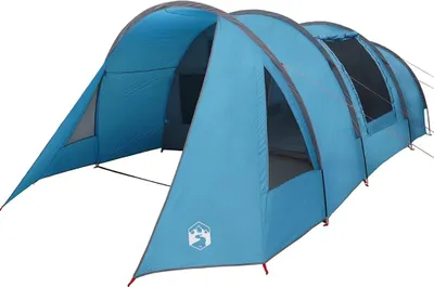 Image de Tente tunnel vidaXL 4 personnes avec toit, bleu et gris, 778 x 356 x 210 cm