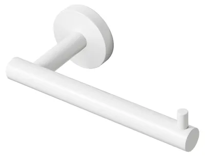 Produktbild von Toilettenpapierhalter aus Edelstahl, weißer Toilettenpapierhalter aus Edelstahl, wandmontierter Toilettenpapierhalter für Küche und Bad