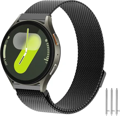 Imagen del producto de Correa de reloj de acero inoxidable tipo malla, 20 mm, con cierre magnético, compatible con Galaxy Watch 7/6/5/4