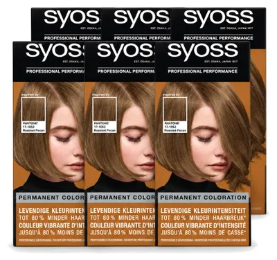 Productafbeelding van 6 x Syoss Pantone haarverf 6-66 Roasted Pecan - Voordeelverpakking - 6 stuks