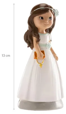 Produktbild von Figur Kommunion Kuchen Mädchen Rosenkranz 13cm