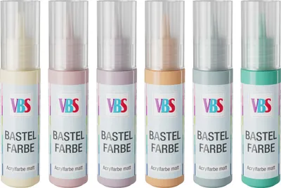 Produktbild von VBS Bastelfarben-Set "Pastel", 6 x 20 ml