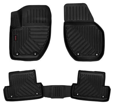 Image de Tapis de sol en caoutchouc pour Volvo V40 2012-2019 (hayon) – 4 pièces, noirs, sur mesure