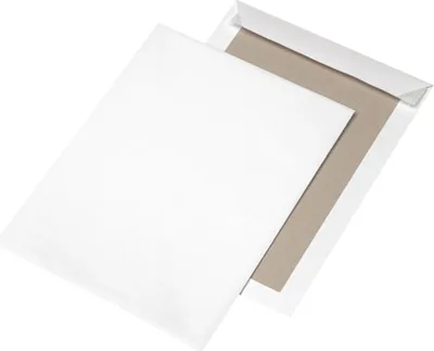 Produktbild von mayer-network 30002528 Papprückwandtaschen B4, ohne Fenster, 120 g/qm, weiß, 125 Stück