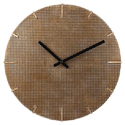 Zdjęcie produktu dla SensaHome Zegar ścienny Boston - industrialny design - Rdzawy wygląd - Ø30 cm - Brązowy