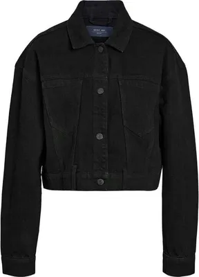 Produktbild von Noisy May Jeansjacke Damen NMRONJA L/S CROP DNM JACKET VI514BL NOOS schwarz S