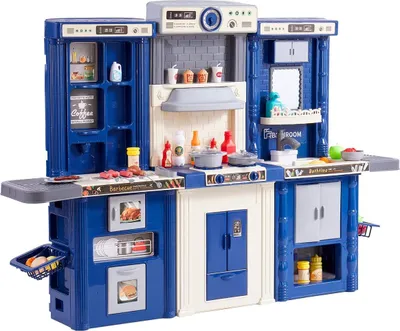 Image de Ensemble de cuisine pour enfants Jouet de cuisine 74 accessoires Bleu