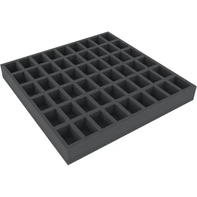 Productafbeelding van Schuimrubberinlegger met 54 compartimenten voor bordspelbox, afmetingen 295x295x35 mm