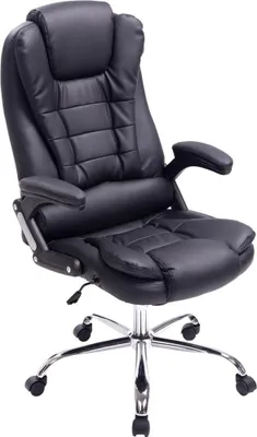 Obrázek produktu pro kancelářská židle - ergonomická kancelářská židle - čalounění z Imitace kůže, nastavitelná výška sedáku. Barva: černá
