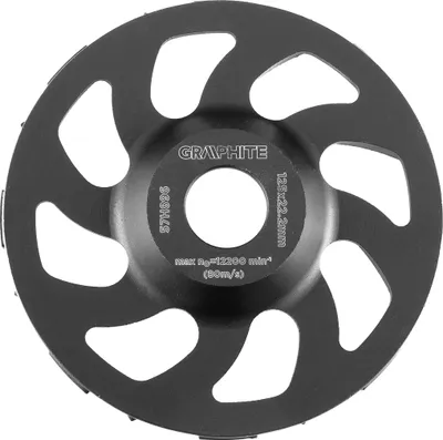 Obrázok produktu pre Diamantový brúsny kotúč GRAPHITE Diamantový brúsny kotúč 125/115 x 22,2 x 5 mm, segment L/segment C/ťažký, na brúsenie a rezanie (125 x 22,2 x 5 mm, ťažký)
