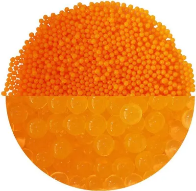 Produktbild von trendfinding 100 g Hydroperlen Deko Granulat, Korngröße 3,5-4 mm, Orange