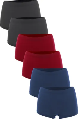 Produktbild von Fabio Farini - 6 Stück Damen Hipster Boxershorts - Frauen Unterhosen Slip Set Seamless angenehmes Tragegefühl ohne Seitliche Nähte