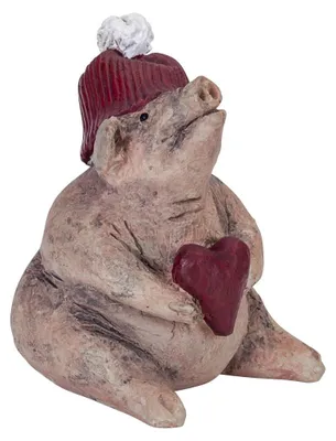 Produktbild von Nääsgränsgården - Weihnachtsschwein mit Herz H: 5,5 cm