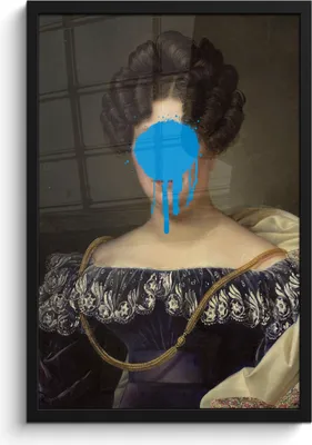 Produktbild von MuchoWow® MuchoWow® Gerahmtes Poster Johanna Henriette Engelen - Dubois Drahonet - Blau 40x60 cm - Poster mit zchwarzem Bilderrahmen - Papierdruck - Wandbilder
