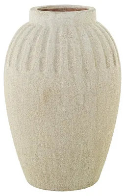 Tafelvaas aus Keramik, Weiß, 24 x 24 x 36 cm
