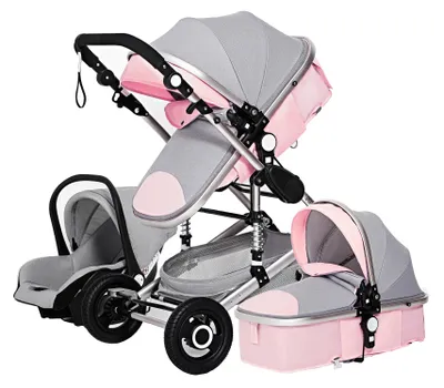 Produktbild von Kinderwagen - Buggy - Faltbarer Buggy - 3-in-1 Kinderwagen - Faltbare Kinderwagen - Aluminiumrahmen