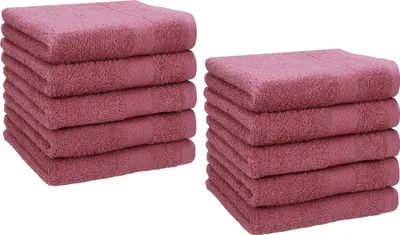 Produktbild von Betz Premium Seiftücher Set 10-teilig – 10× Seiftuch 30×30 cm, 100% Baumwolle 470 g/m², weich & saugstark, ® Farbe Beere