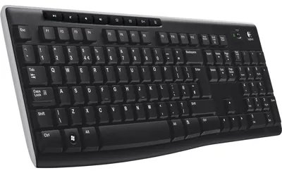Produktbild von Logitech K270 Kabellose Tastatur für Windows, 2,4 GHz kabellos, Standardgröße, Nummernblock, 8 Sondertasten, 2 Jahre Batterielaufzeit, Kompatibel mit PC, Laptop, Deutsches QWERTZ-Layout - Schwarz