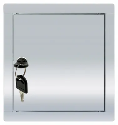 Image de Mimet 20x20 Porte de révision métallique inoxydable avec clé