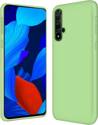 Immagine prodotto di Custodia Huawei Nova 5T telefono cellulare copertura protettiva silicone gel custodia del telefono cellulare, verde