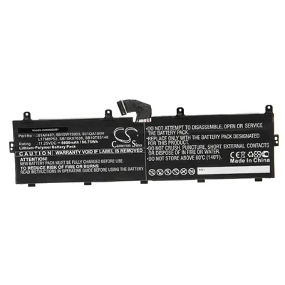 Produktbild von vhbw Akku Ersatz für Lenovo L17C6P51, 01AV497, 01AV498, 5B10W13903, 931QA100H, L17M6P52, SB10K97636 für Notebook (8600 mAh, 11,25 V, Li-Polymer)