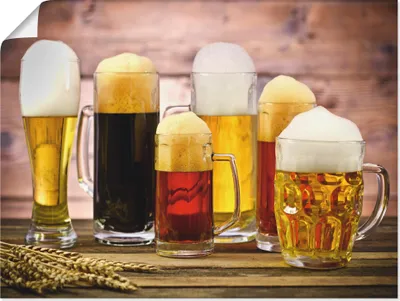 Produktbild von ARTland Poster Biervielfalt Größe: 40x30 cm