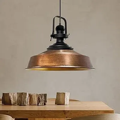 Produktbild von Pendelleuchte Kupferfarben-Asletl Hängelampe Metall Ø40 cm, Modern Lampe