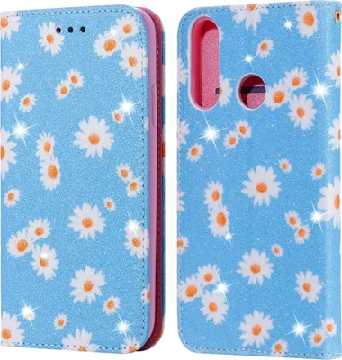 Produktbild von König Design Hülle kompatibel mit Huawei Y6p Kunstleder Handyhülle - Handy Case Blau