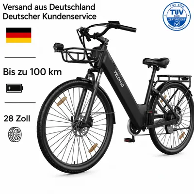 Produktbild von VELOPRO C1Pro Pedelec 28 Zoll E-Bike, 36V 18Ah Akku(80-100km), Shimano 7 Gang