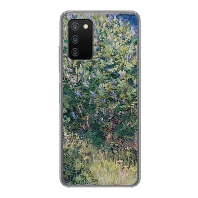 Produktbild von MuchoWow® Handyhülle Schutzhülle Hülle für Samsung Galaxy A03s Fliederbusch - Vincent van Gogh Silikon Softcase Handy Hülle - Schutz
