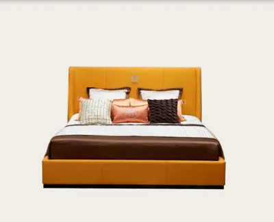 Produktbild von Luxus Schlafzimmer Doppelbett Bett 180x200cm Leder Neu Hotel Betten Bettgestell