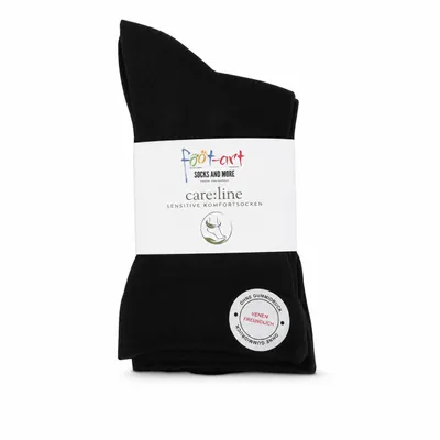 Produktbild von Diabetikersocken extra weit ohne Gummidruck Uni Schwarz Gr. 43-46 6 Paar, KI-generiertes Bild