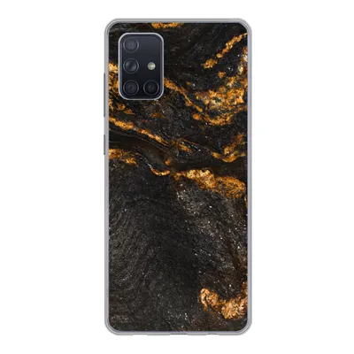 Produktbild von MuchoWow® Handyhülle Schutzhülle Hülle für Samsung Galaxy A51 Marmor - Limette - Schwarz - Gold - Marmoroptik - Luxus Silikon Softcase Handy Hülle - Schutzabdeckung